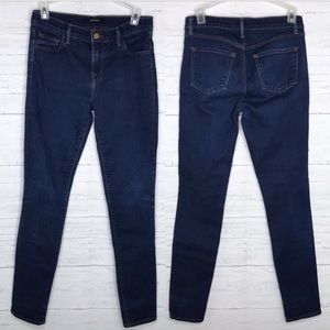 J Brand midrise skinny dark blue jeans